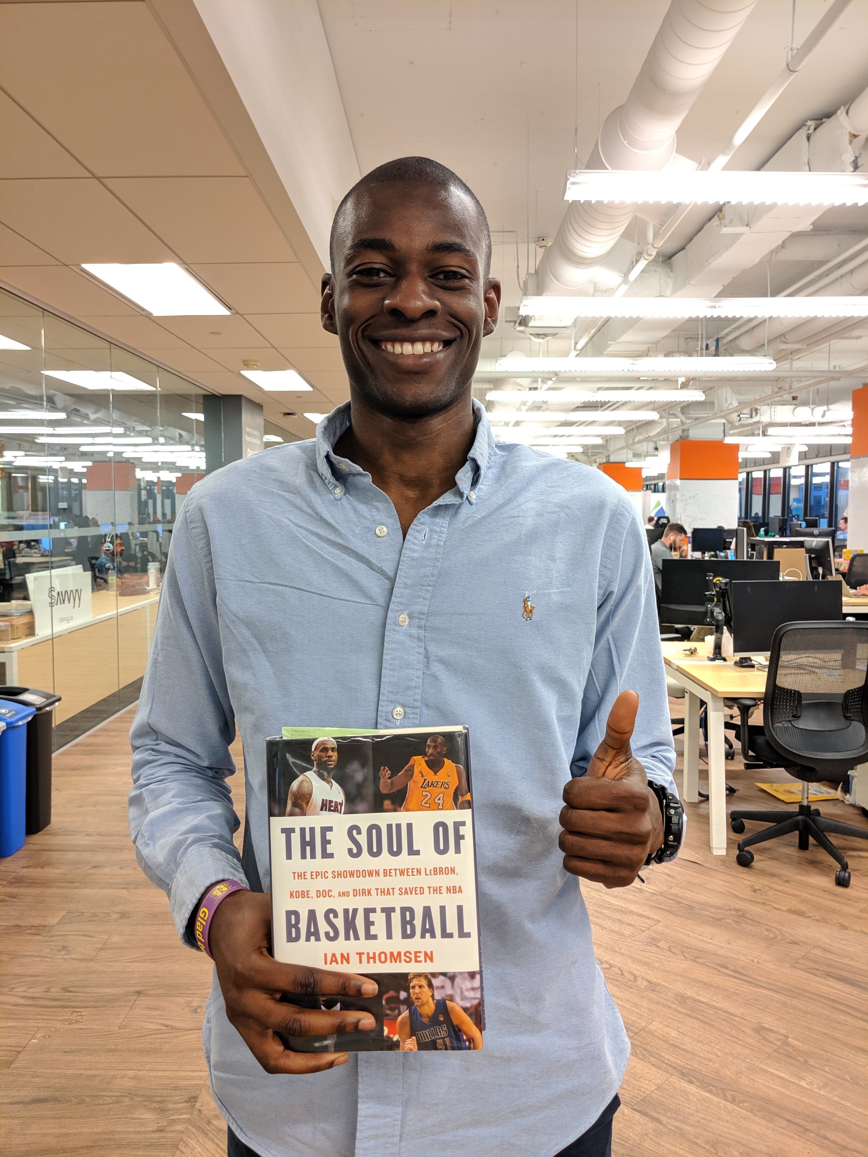 Tomiwa with Soul of Basketball Book